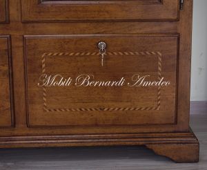 Classic style rifle display cabinet, Italian artisan product